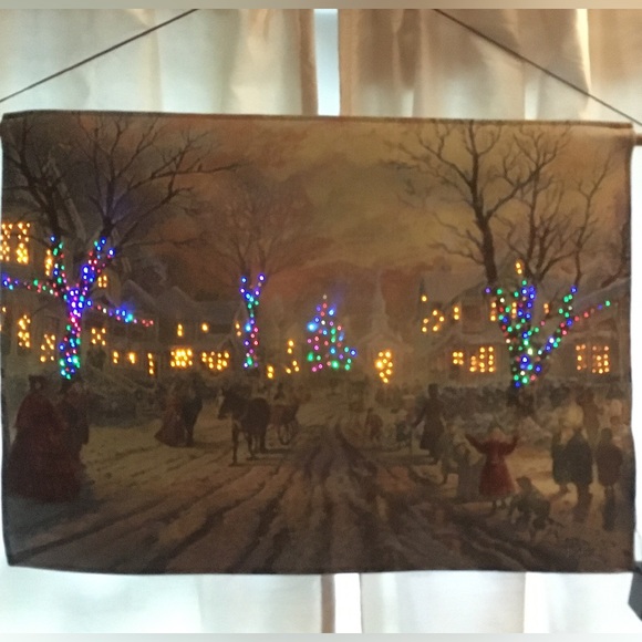 Thomas Kincade Two Sided Fiber Optic “A Victorian Christmas Carol” Tapestry 36” - Picture 14 of 14